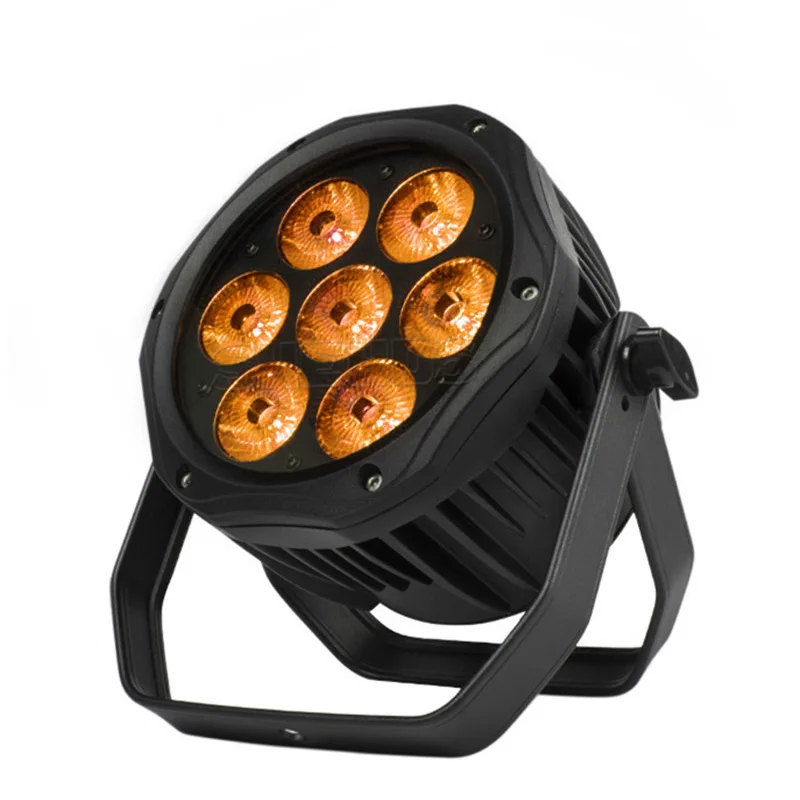 Waterproof LED Par 7x18 RGBWA+UV For Outdoor Stage Night Club DJ Stage