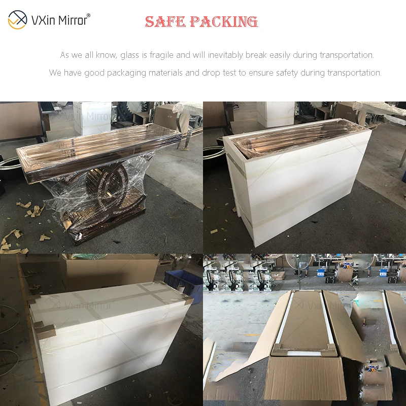 2022 New Products Designer Console Table simple Mirrored pure mirror Console Tables