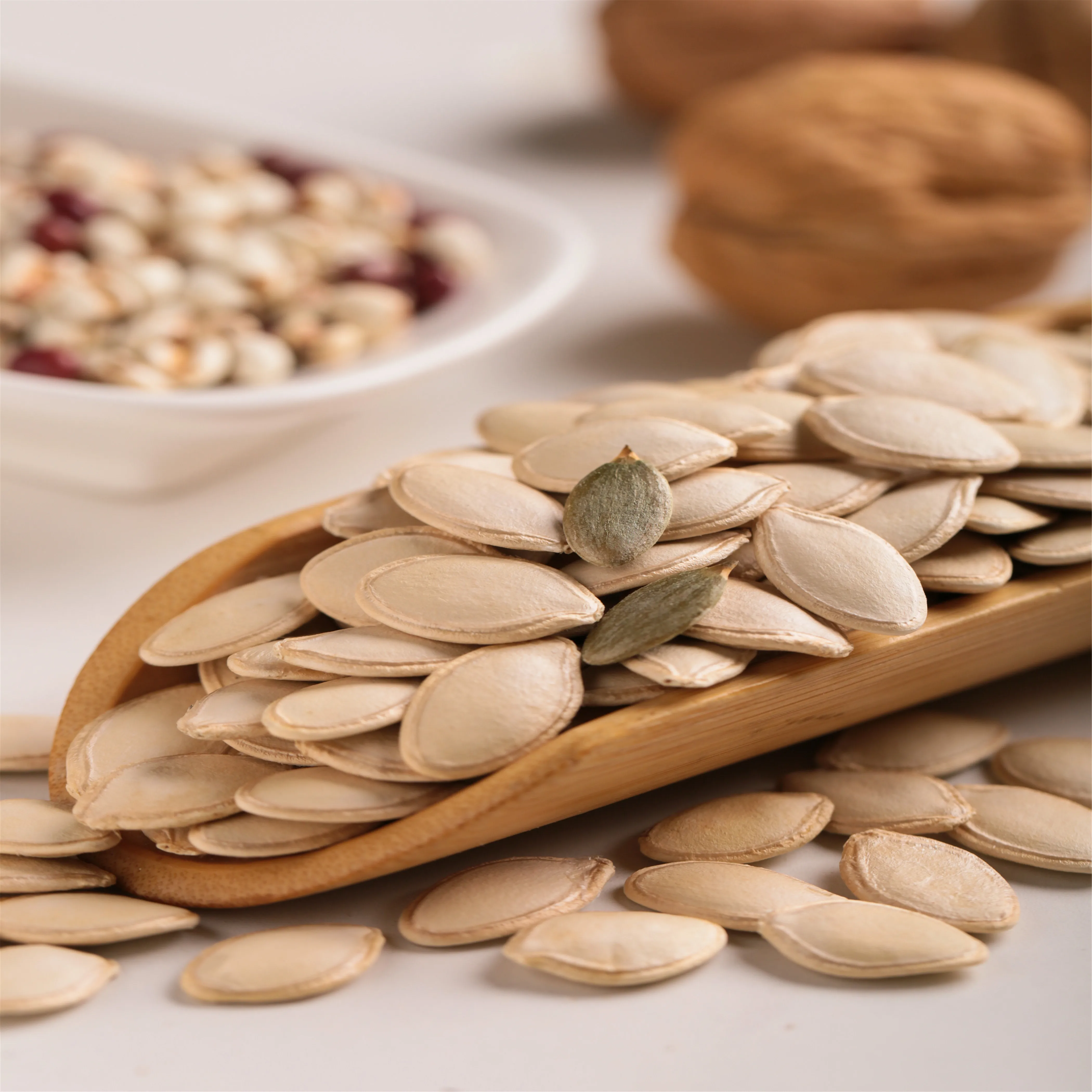 ISO certificated 192 Channels snow white pumpkin seeds Color sorting fresh pumpkin seeds