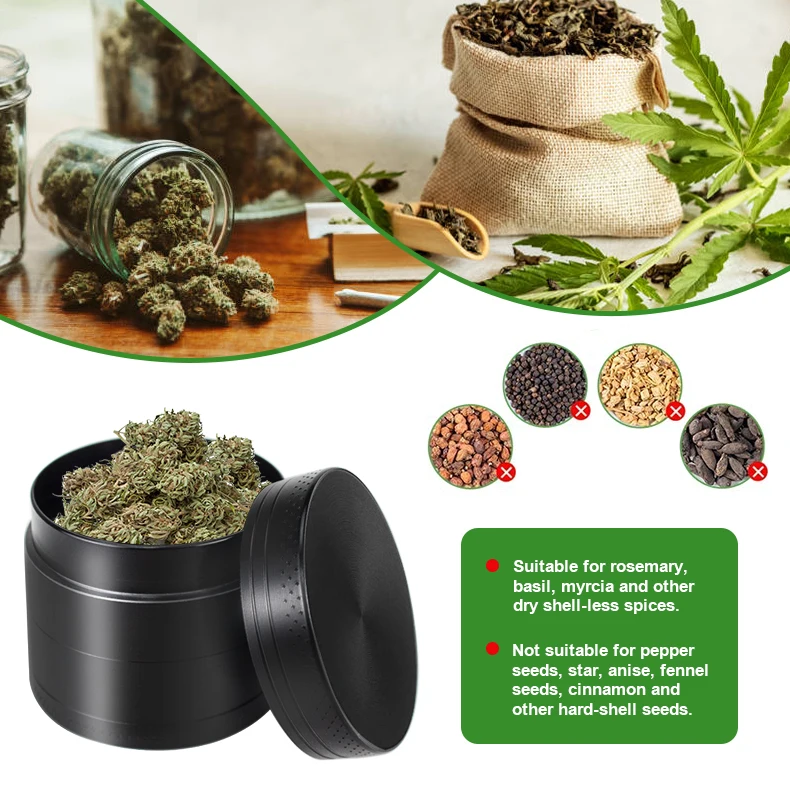 Измельчитель дыма из цинкового сплава с логотипом на заказ