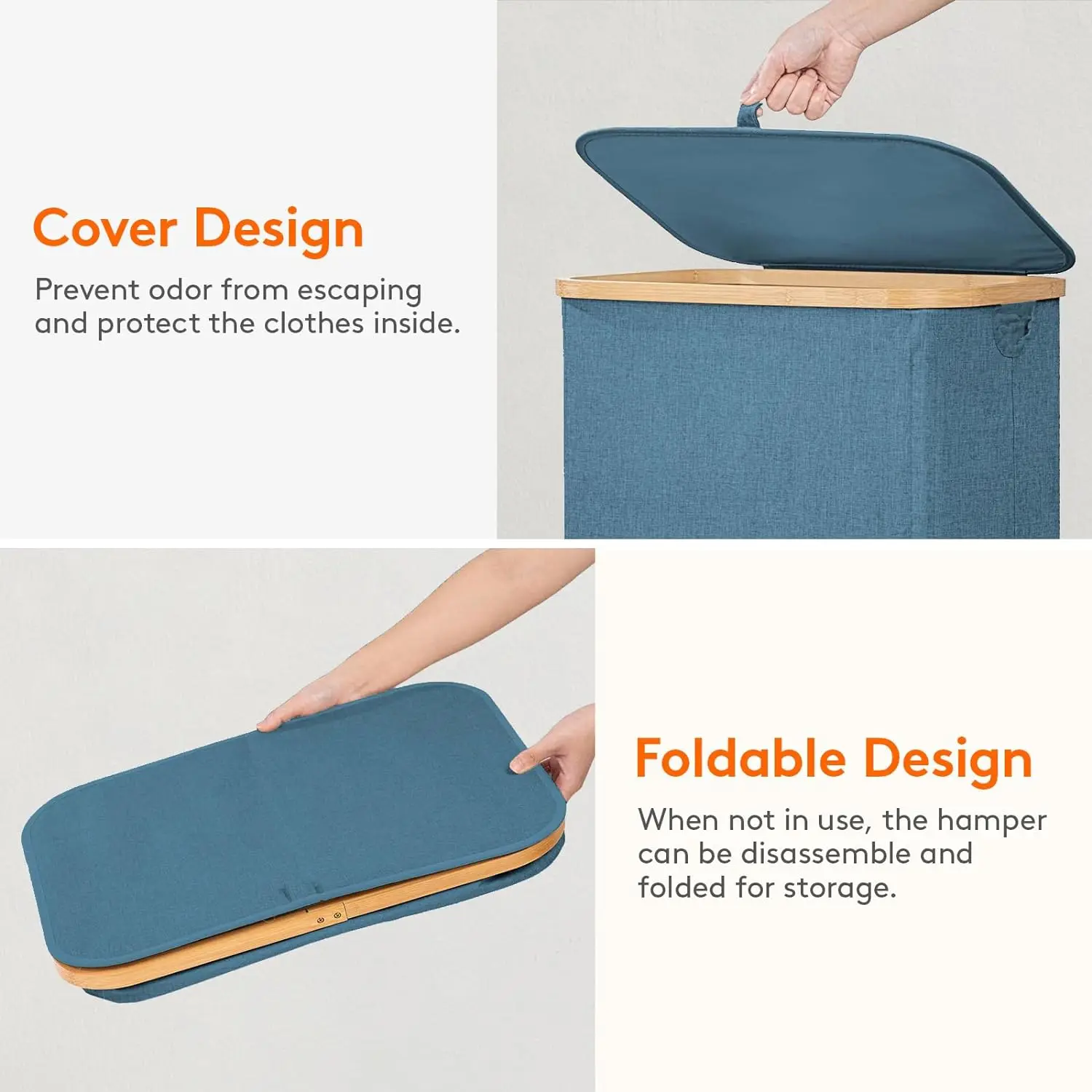 collapsible organizer shelf durable rope bathroom laundry clothes hamper washing woven cotton boxes round bamboo laundry basket