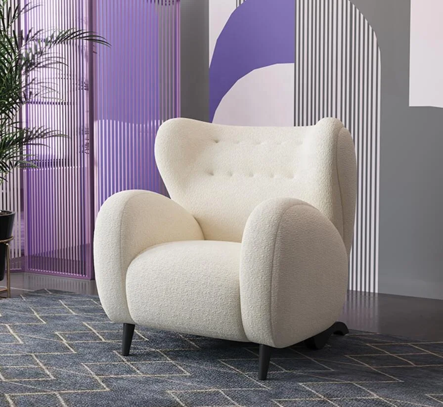 Современная мебель в скандинавском стиле, диваны для гостиной, стул букле из овечьей шерсти и кашемира, кресло для отдыха