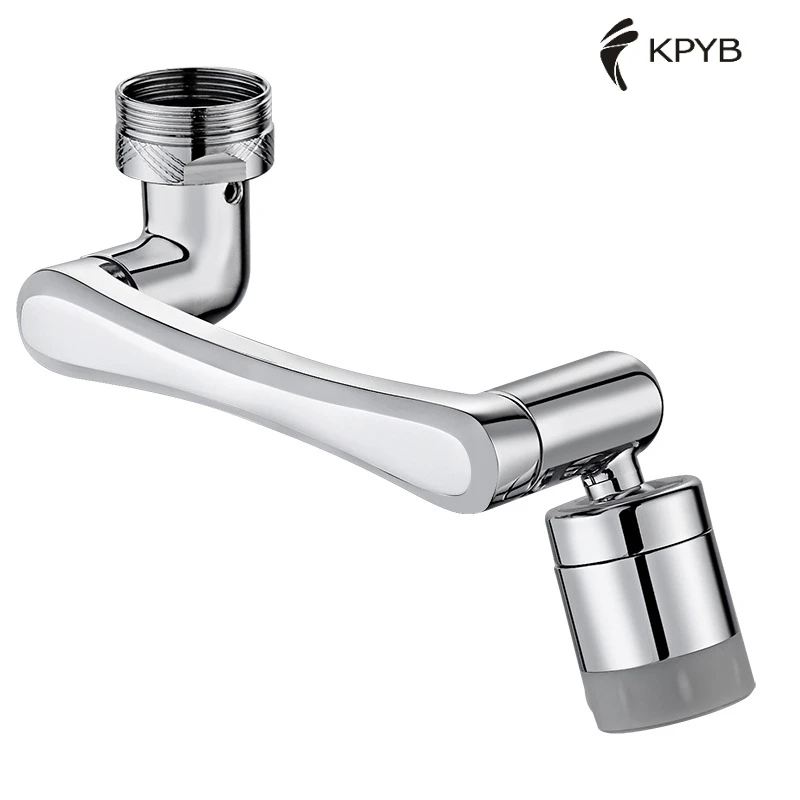 1080 Rotating Faucet Extender Aerator Universal Splash Filter Faucet Big Angle Rotating Robotic Arm Water Nozzle Faucet Extender