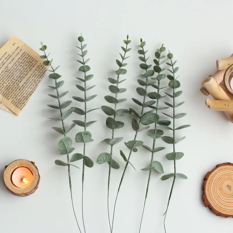 ins eucalyptus leaf branch small fresh  artificial  green plant artificial flower ornament flower arrangement Nordic style