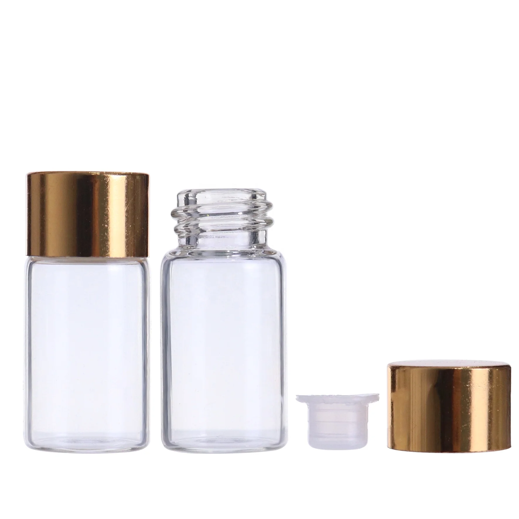 1ml 2ml 3ml 5ml  clear amber small sample glass perfume vial with screw top
