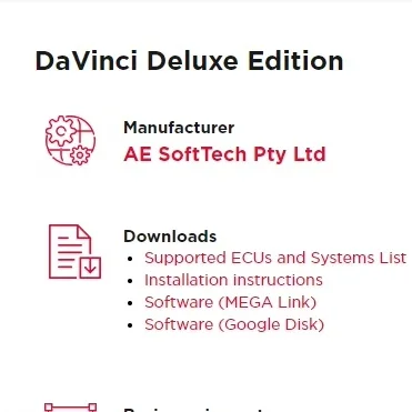 2024 новейшая версия программного обеспечения DaVinci Deluxe Edition связанная с современной системой предотвращения загрязнения DTC DPF EGR SCR TVA MAF