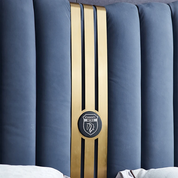 latest hotel bedroom sets furniture storage wooden bed modern luxurious bed frame king size design