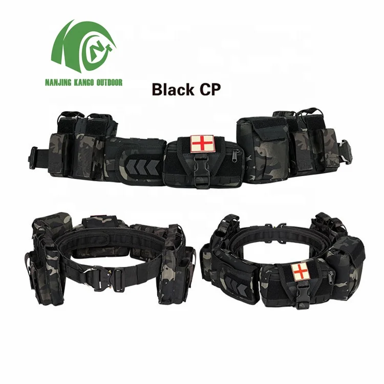 KANGO Custom camo multi-functional outdoor mil-spec tactical belt adjustable polyester Molle System Tactical Belt