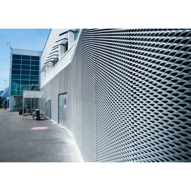 decorative aluminum expanded metal mesh suspend expanded metal aluminum mesh facade cladding