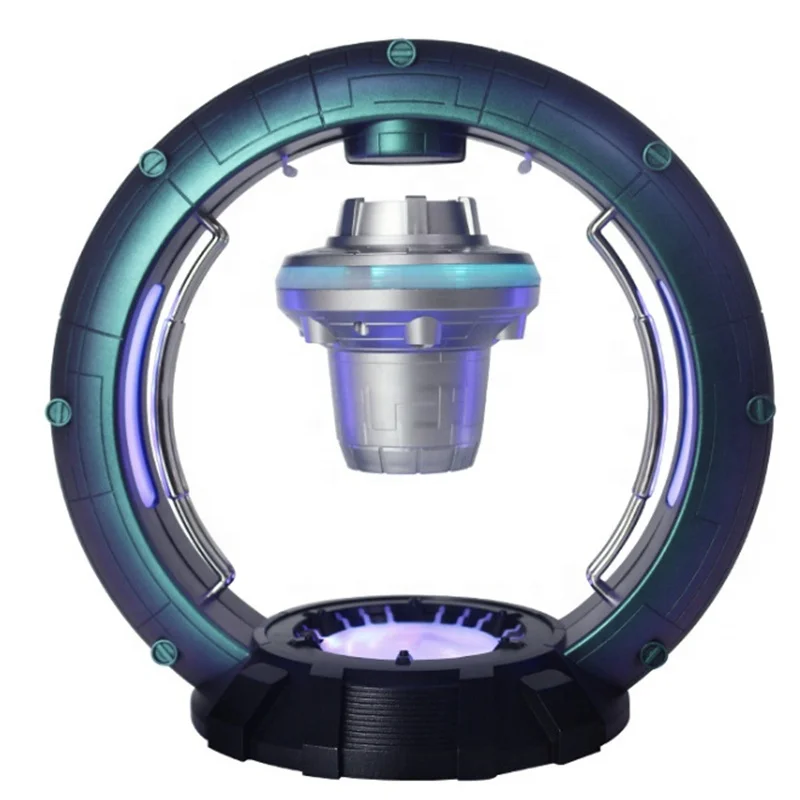 Magnetic levitation wireless blue tooth speaker spaceship globe ornaments black technology floating  audio