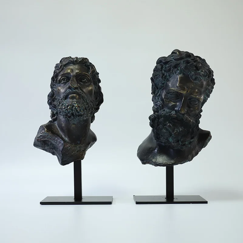 Custom Resin Statue For Tabletop Art Piece Decor Accesory Ancient Roman Head Bust Sculpture
