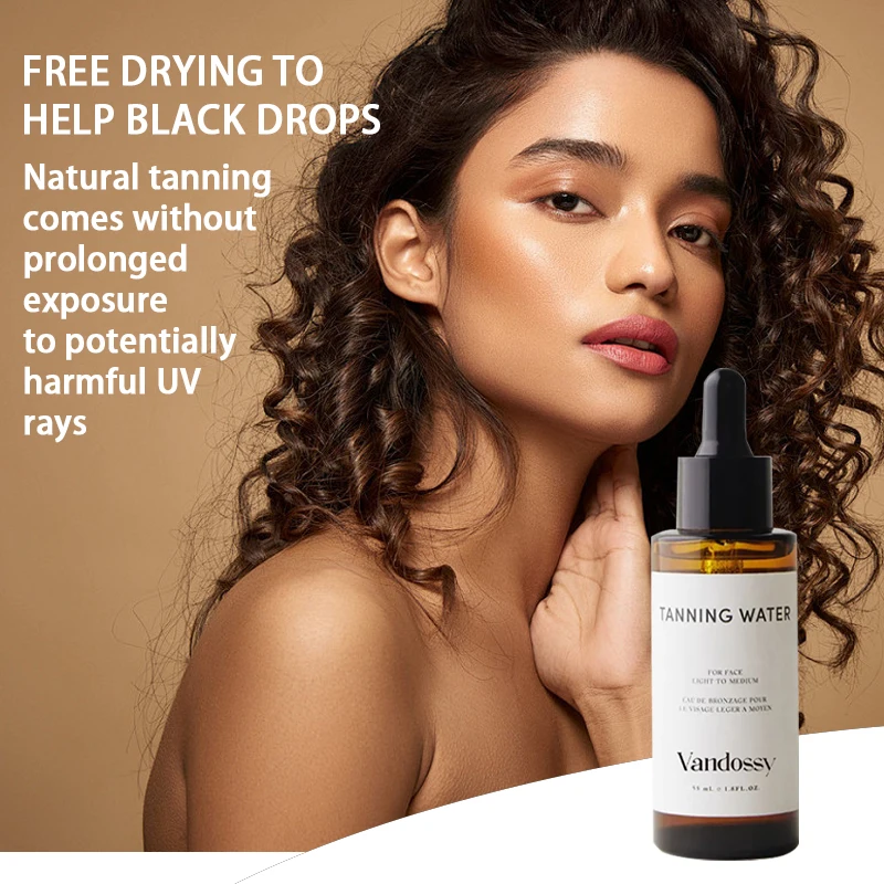 Private Label Toxin-Free Face and Body Tanning Oil Moisturizing Bronzing Drops for Fake Tan Add to Lotion Drop-in