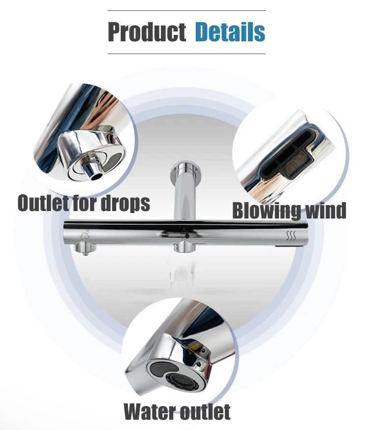 3 In 1 Tap Hand Dryer Bathroom Touchless Sensor Sink Faucet With Soap Dispenser