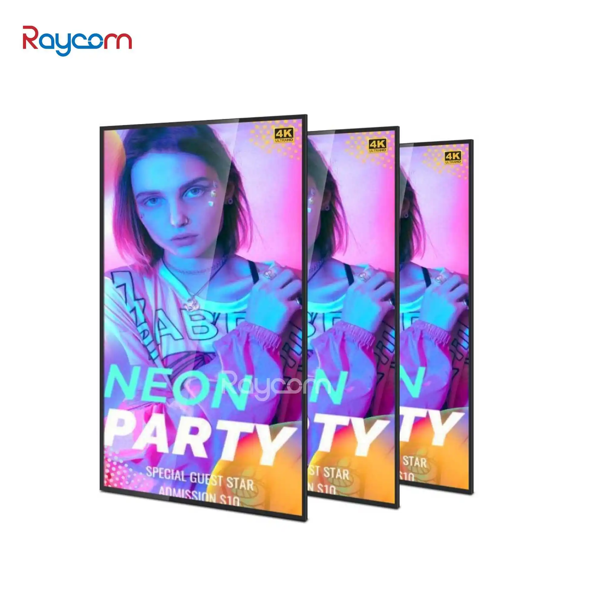 Ultra-Thin 32 43 50 55 Inch LCD Touch Screen Advertising Displays Wall-Mounted Digital Signage for Video Applications