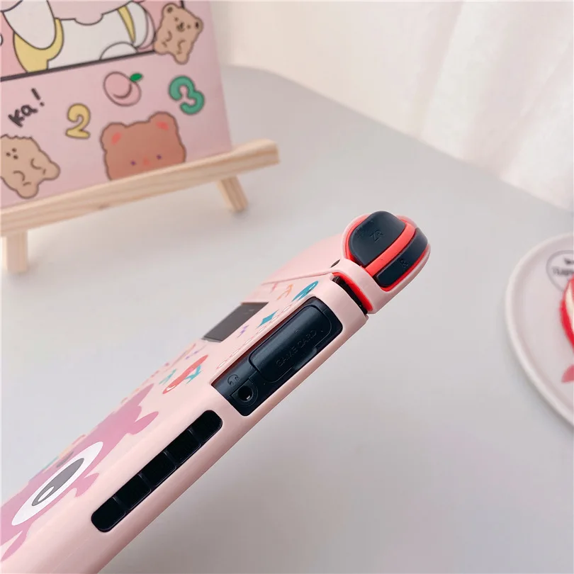 
pink monster cartoon case game shockproof soft hand grips for Nintendo Switch Console for Joy-con controller kids Switch case 