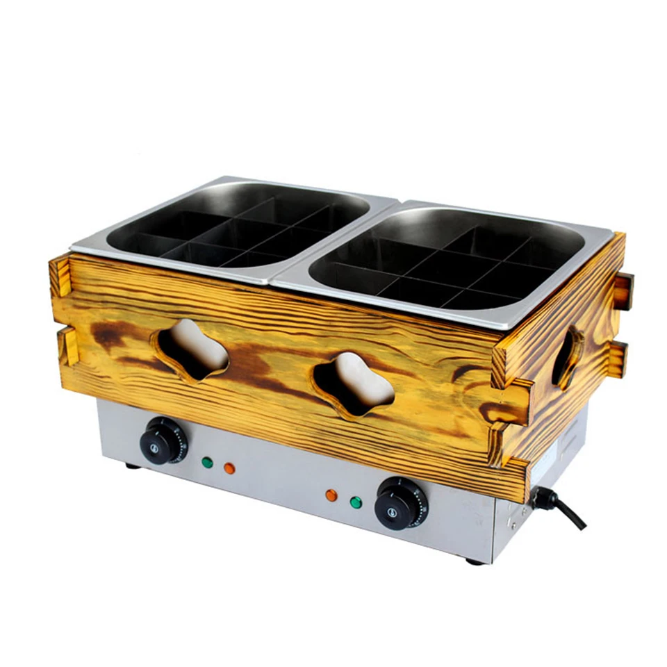 EH20 Commercial electric oden boiler 2 tanks 18 grids kanto maker 20 liters hot pot cooking simmer machine for street snack