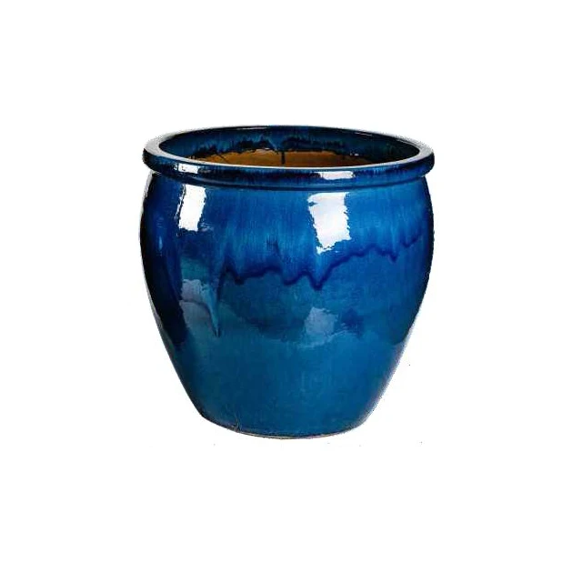 Good quality ceramic cobalt blue bonsai pots indoor mini plant pots
