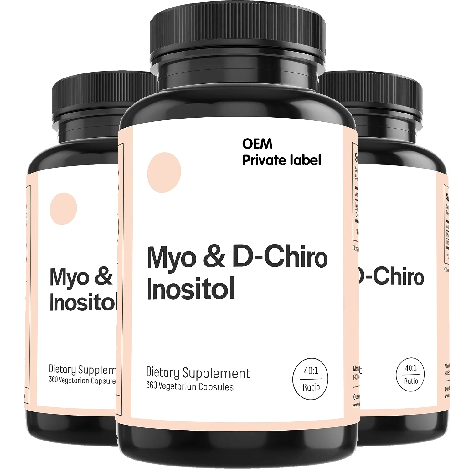 OEM/DOM высококачественный Myo-Inositol D-Chiro Inositol капсулы 90-дневный запас для гормонального баланса здоровья яичников