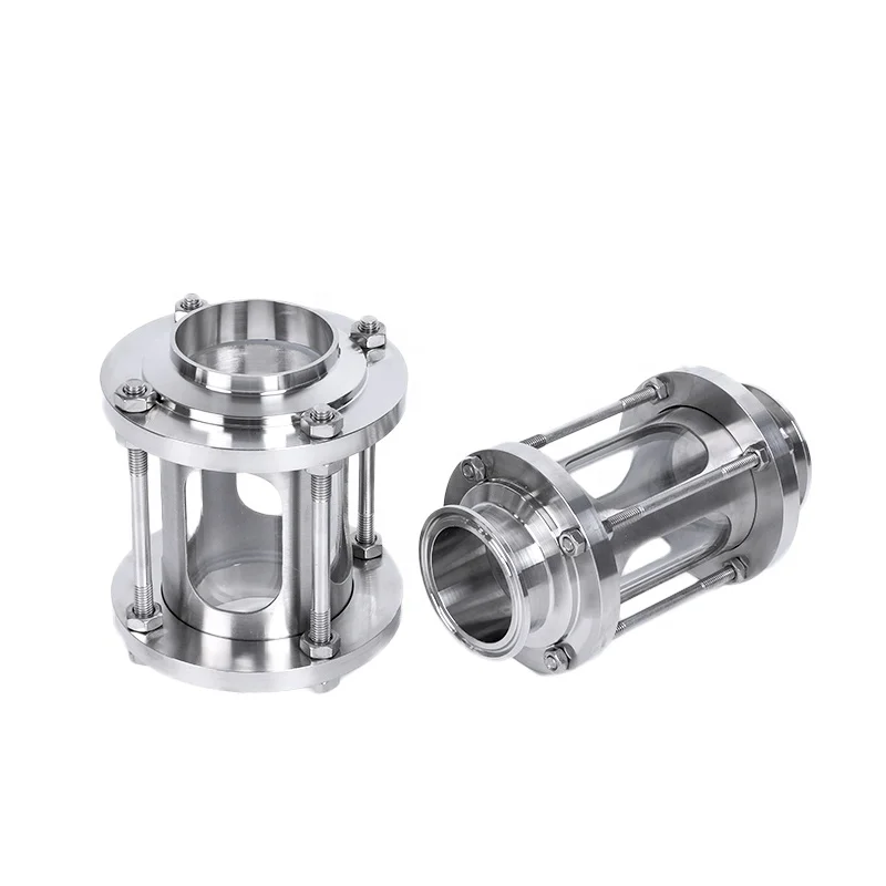 Yongda 304 316L Sanitary stainless steel tubular Glass Sight for tank