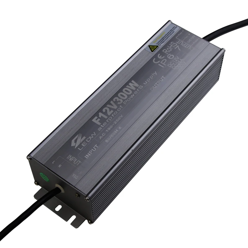 10 years intelligent warranty CE/RoHS/SAA/ETL 100W 200W 300W waterproof IP67 Switching Power Supply