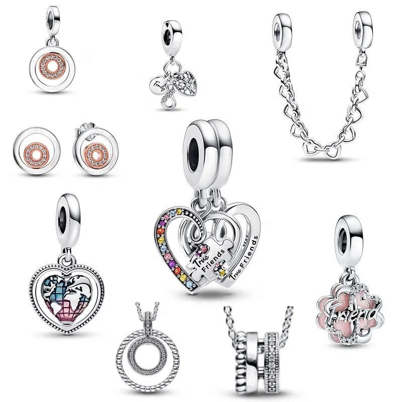 Silver Mixed Beads And Charms Wholesale Slide Charms For Bracelet Making
