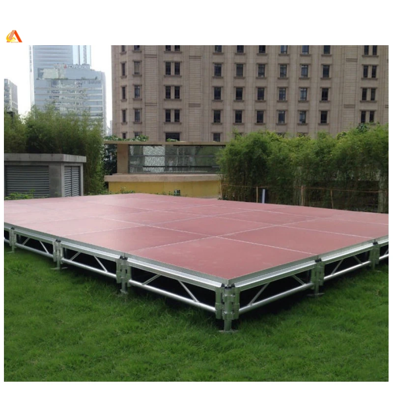 Factory price aluminum portable insertion stage heavy duty stage platform concert events truss stage system