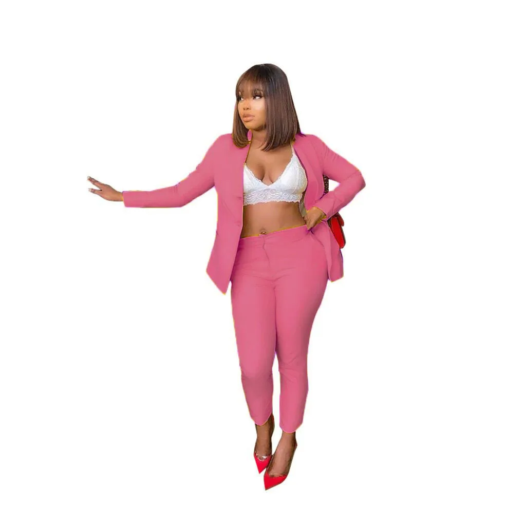 2022 Hot Sale New Product Office Women Blazer And Pants Two Piece Set High Quality Blazer Set