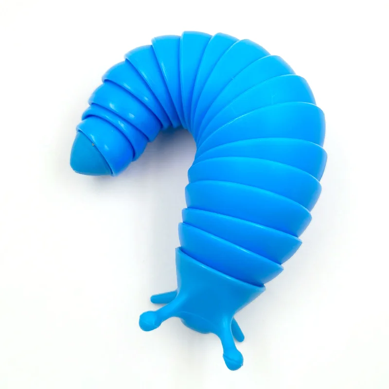 2022 New Sensory Twist Plastic Finger 3d Decompression Toy Articulated Fidget Slug Toy for Kids