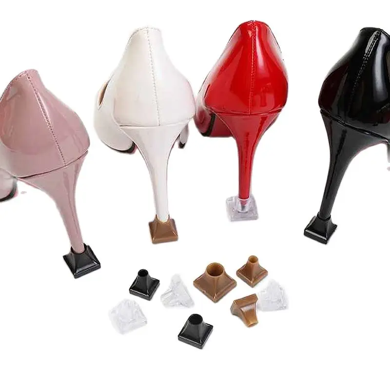 High Heel Protectors PVC Heel Stoppers For Women Shoes Muffler PVC Heel Overshoe Accessories