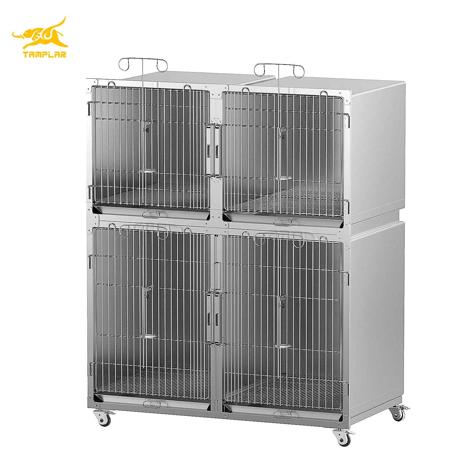Medical Stainless Steel Metal pet Veterinary Heavy Duty Modular Breeding Animal Stainless Steel Vet pet Dog Cage Kennel cages