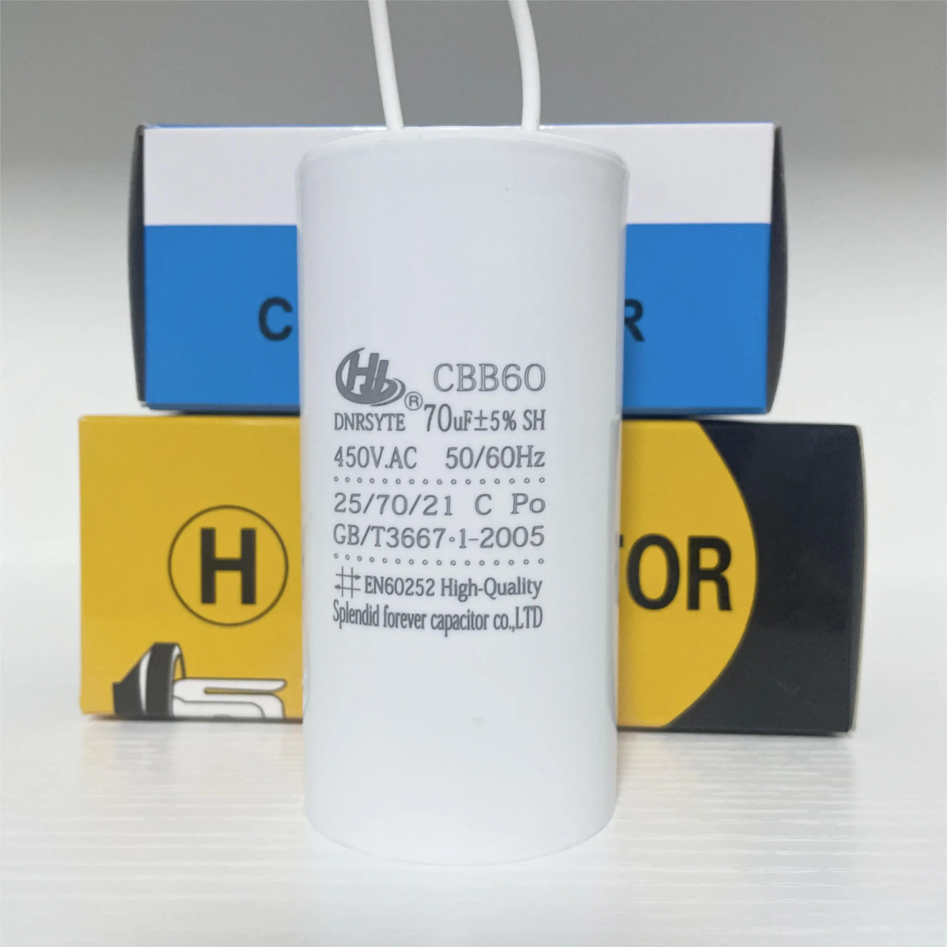 New Design 70uf 450V.AC 50/60Hz CBB60 lead type capacitor variable vacuum super graphene 1000uf 400v