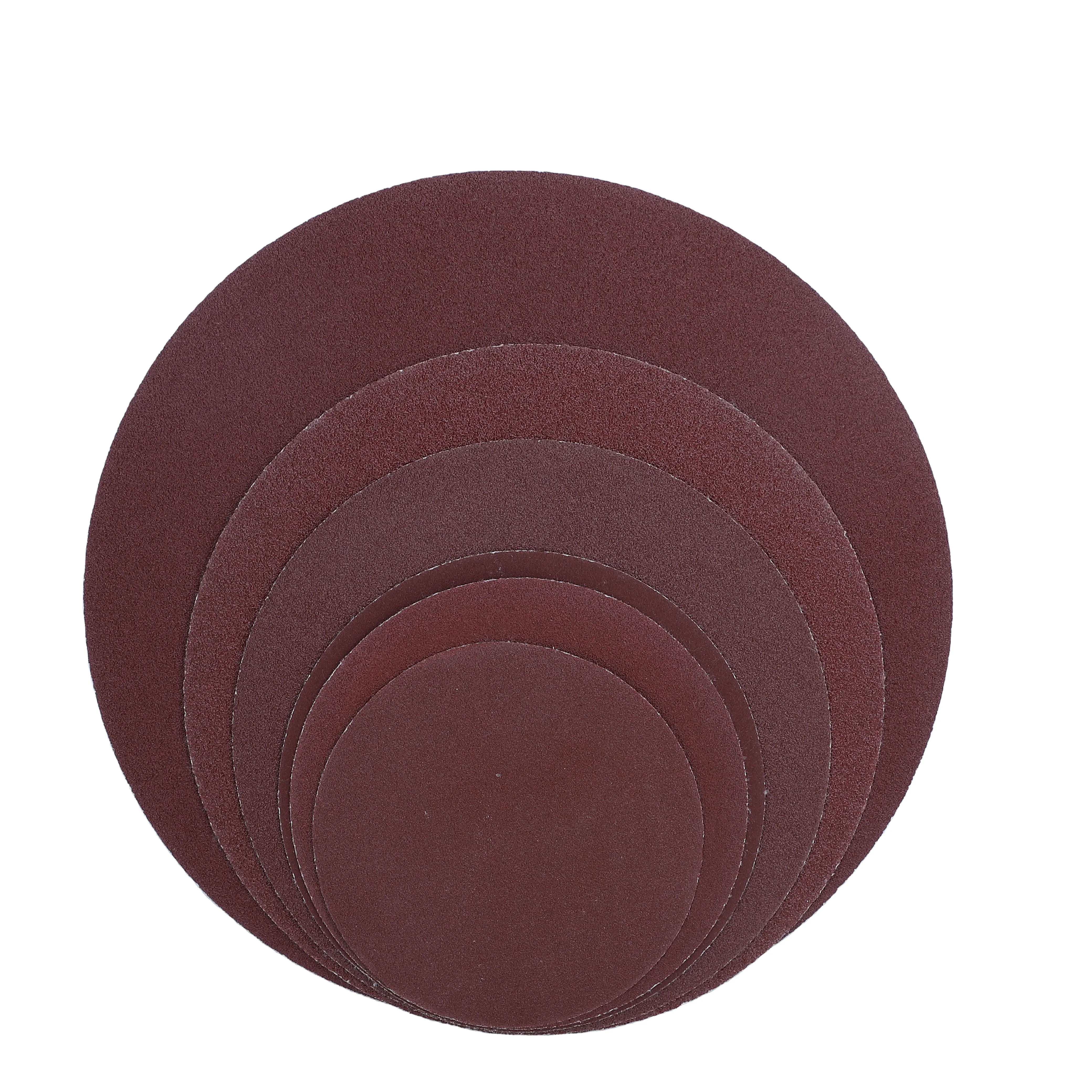 6 Inch Hook And Loop Backing Coated Of 40 To 2000 Grit Self-adhesive Sandpaper Alumina Disc Sandpaper