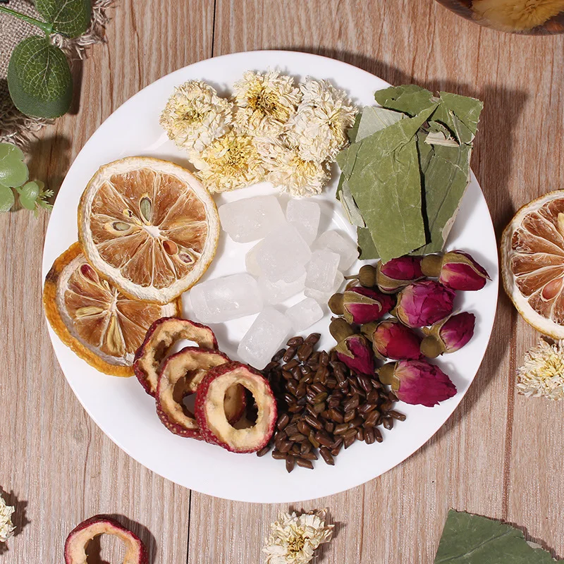 
natural scent and flavor tea bag packing chinese wolfberry tea with pale bamboo leaves 