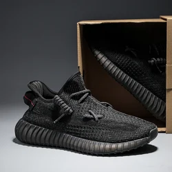 Оптовая продажа обуви yezzy дизайн пользовательского логотипа Yeezy 350 V2 Премиум шиферная черная Зебра женская обувь мужские