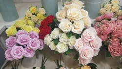 IFG factory direct colourful artificial flowers wedding rose with 10 heads