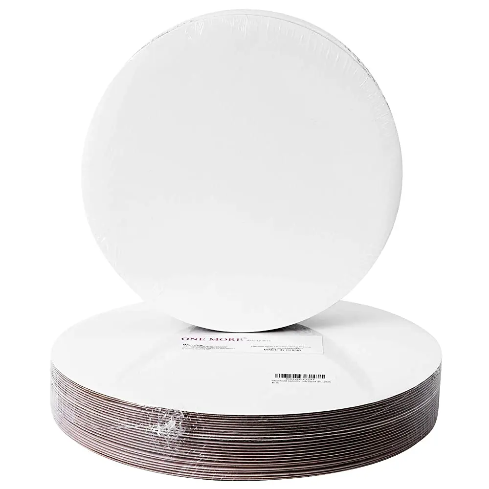 Cake Board Rounds White Cake Base boards drum Circle Cardboard Base (6, 8, 10 & 12-Inch) For Cake Decorating