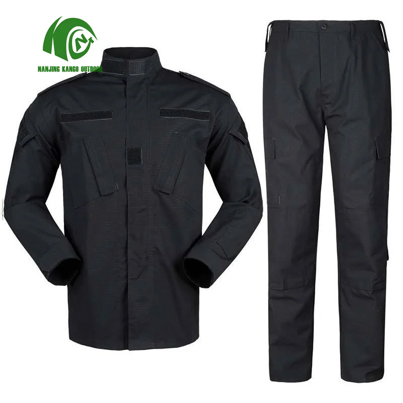 KANGO Wholesale Custom Training Camouflage Rip-stop 65 35 ACU Suit Set Tactical Uniform