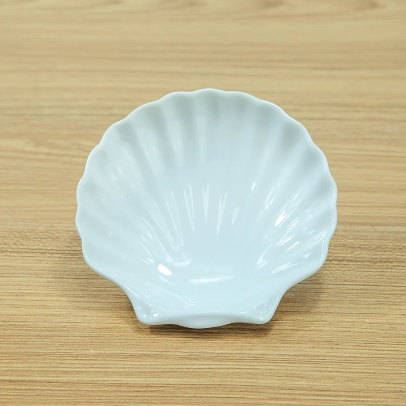 Customized cheap unbreakable pottery bone china mother of pearl shell plate