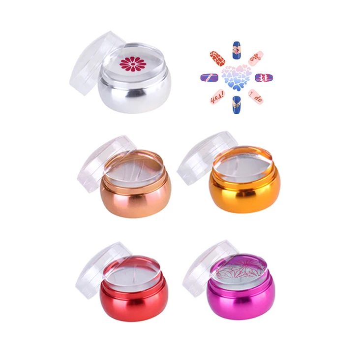 Hot Wholesale Metal and Silicone Nail Stamper Scraper Transparent Nail Stamp Stamping Tools New Nail Art Tools
