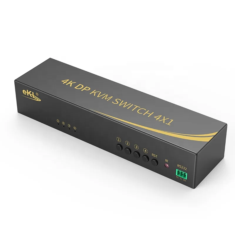 EKL 4-портовый дисплей kvm usb переключатель 4k @ 60 Гц с