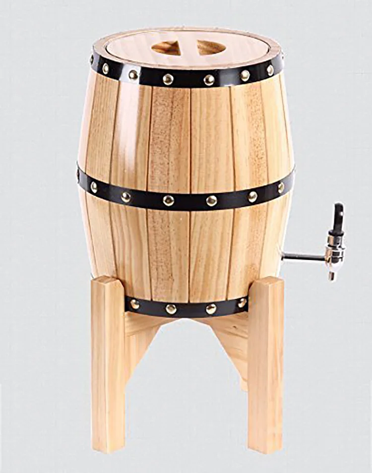 High Quality Wooden Barrel Wine Bucket Wine Barrel Large Natural