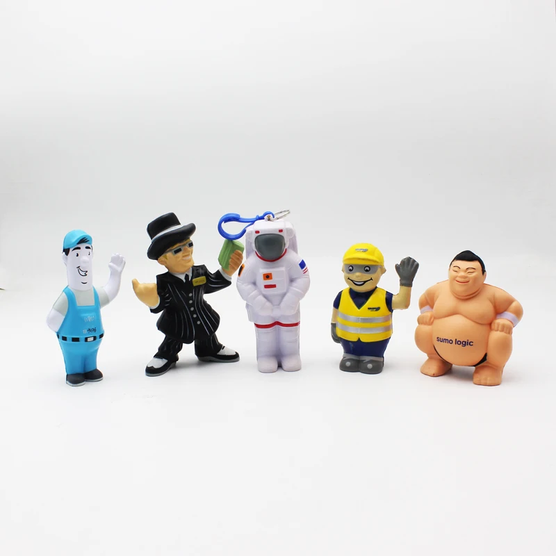 Wholesale Quality Bulk Heart Logo Professional Character Custom Shape 7cm Bead Football Stress Reliever Ball Toy