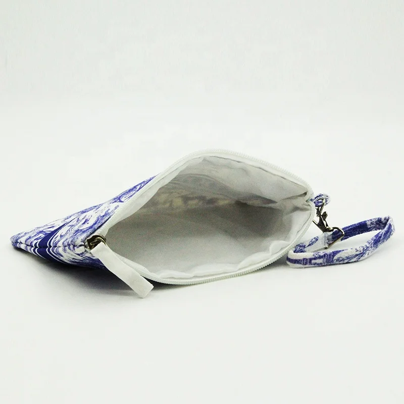 OEM ODM Customization Designer Women Canvas Girls Ladies Wallets Travel Mini Coin Purse Makeup Bag with Handle