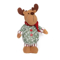 Christmas Standing Doll Ornament Portable Telescopic Leg Home Office Shop Window Decor Gift With Light