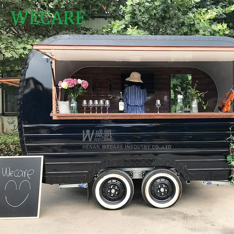 Wecare уличные мобильные прицепы для продажи фаст-фуда кофейные тележки с сертификатом