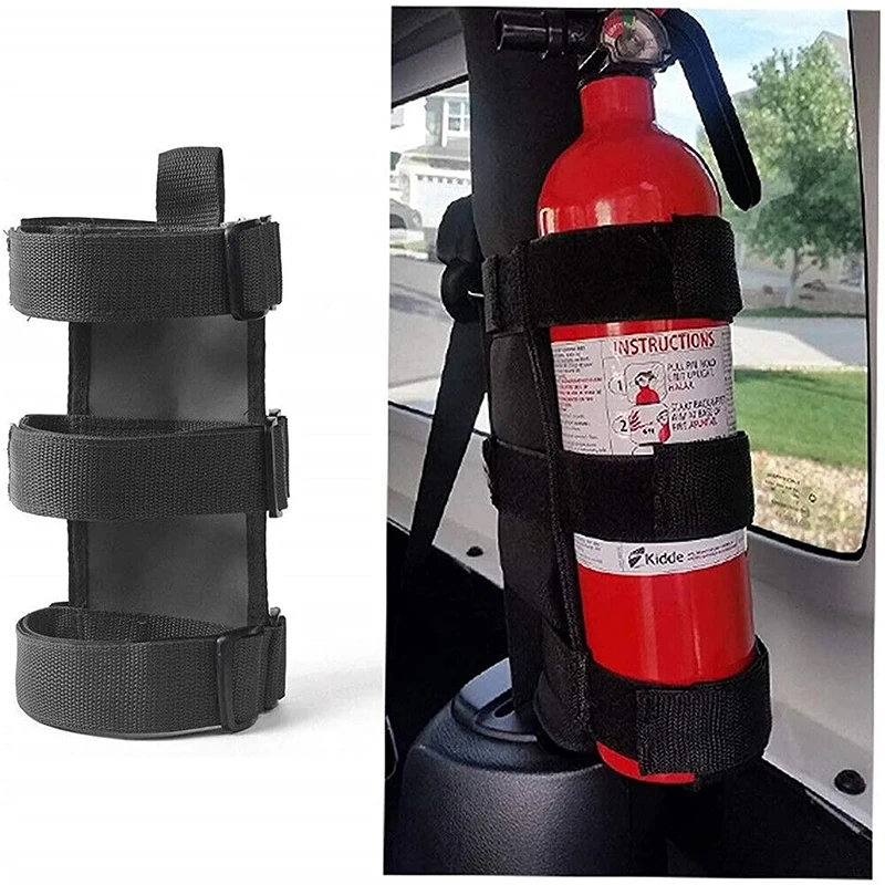 Customized Extinguisher Fire Holder Roll Bar Black Watch Strap Fire Log Holder Extinguisher Holder Adjustable Strap