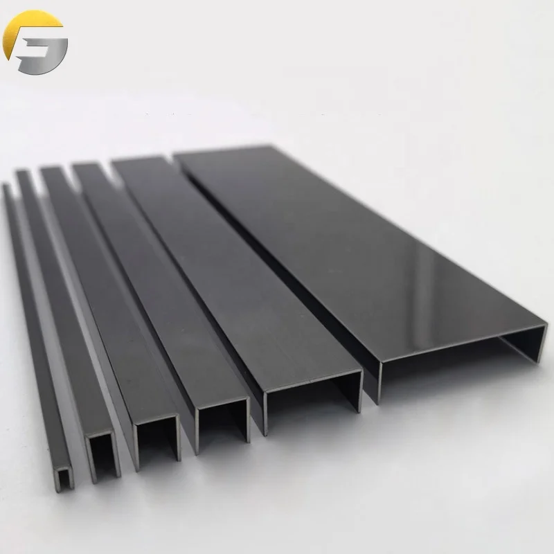 CL0084 Decorative Profiles Hotel Wall 316 Bronze Pvd Color Coated Decorative 201 Stainless Steel Metal Wall Edge Trim Strips