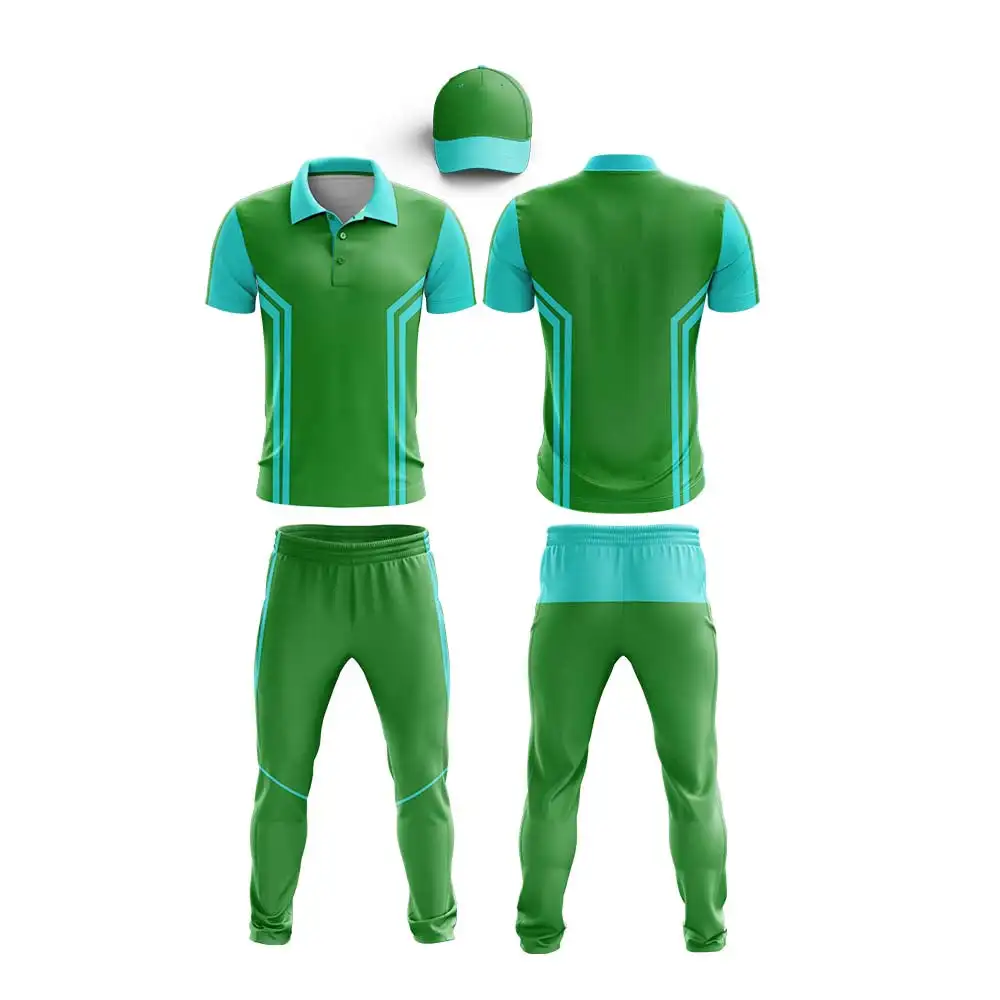 HOSTARON Quick dry Sublimation Cricket Uniform Jersey Best Quality Customized Color Cricket Kit Design Uniforms