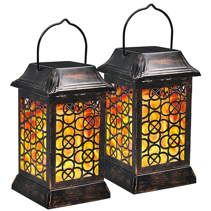 
Flickering Dancing Outdoor Lantern Christmas Lights Fire Waterproof Flicker Flame Solar Light 99 Led 
