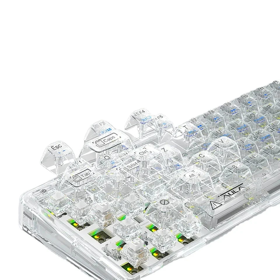 Механическая клавиатура ALUA F68, 980, игровая, 100 клавиши, персонализированная, с валом горячей замены, прозрачная клавиатура для компьютера